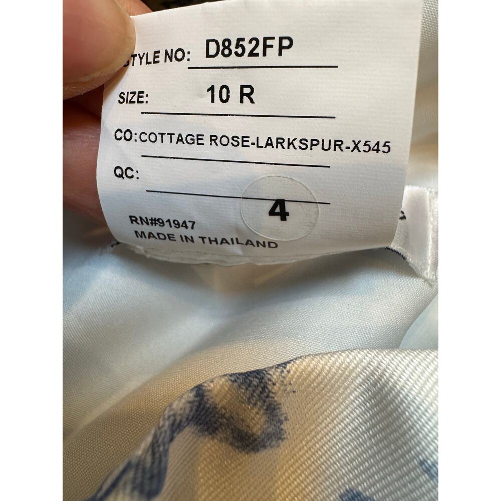 Alfred Sung Cottage Rose Larkspur Gown - Size 10 (new) - Picture 8 of 10